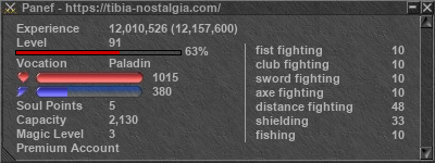 Signature for player Panef